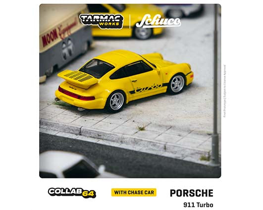 Tarmac Works X Schuco 1:64 Porsche 911 Turbo Yellow