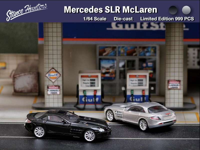 Stance Hunters 1:64 Mercedes McLaren SLR Black With Removable Engine Bonnet