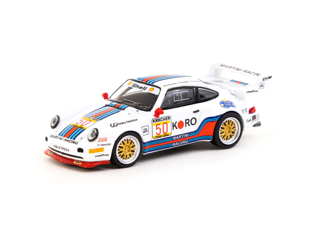 Tarmac Works X Schuco 1:64 Porsche 911 Turbo S LM GT BRP GT Series 1995 #50 - COLLAB64