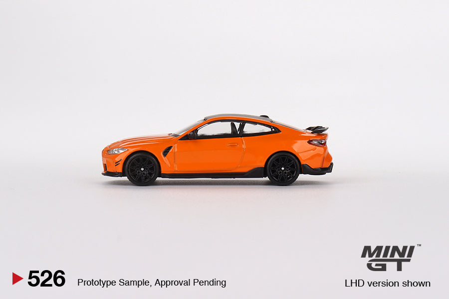 MiniGT 1:64 BMW M4 M-Performance (G82) – Fire Orange – MiJo Exclusive #526