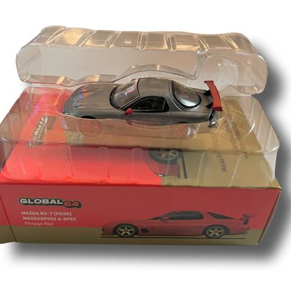 Tarmac Works 1:64 Mazda RX-7 (FD3S) Hong Kong Special Edition Red Global64 *CHASE*