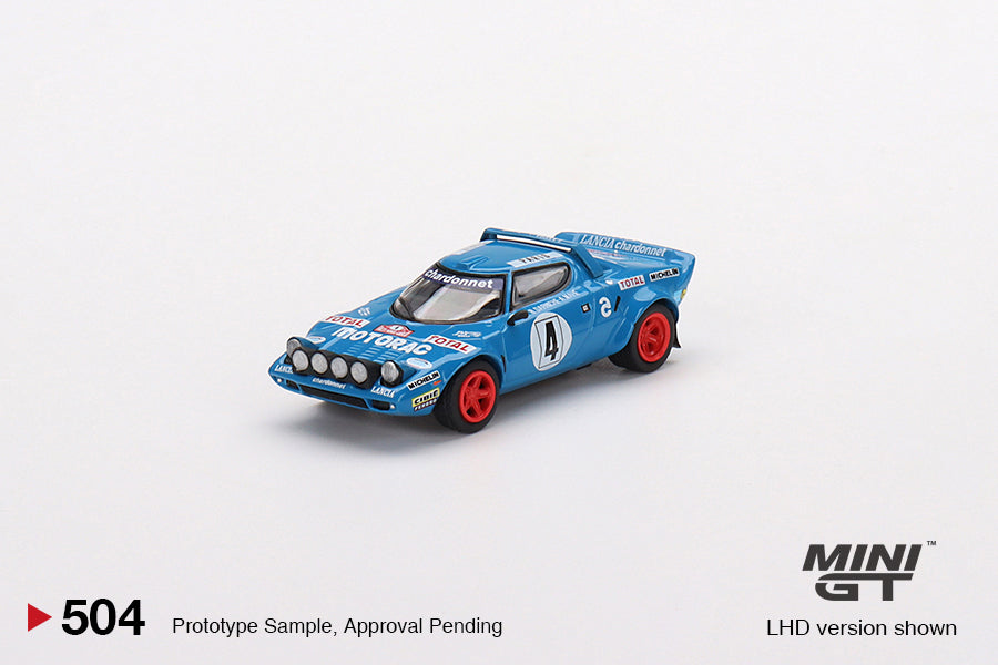 MiniGT 1:64 Lancia Stratos HF 1979 Rally MonteCarlo Winner #4 - MiJo Exclusive #504