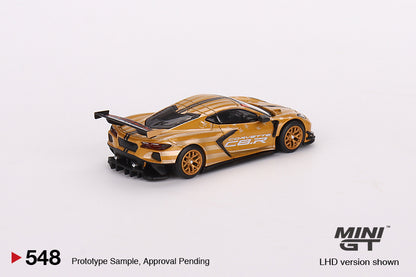 MiniGT 1:64 Chevrolet Corvette C8.R Stars & Stripes 2023 Gold Silver - MiJo Exclusive #548