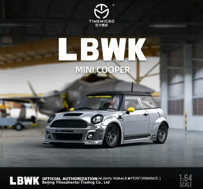 Time Micro 1:64 LBWK Mini Cooper Silver With Figure