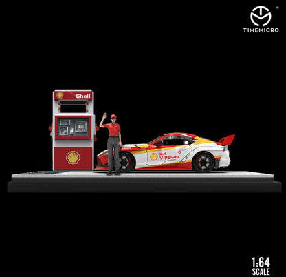 Time Micro 1:64 Toyota Supra Shell With Figure & Gas Pump