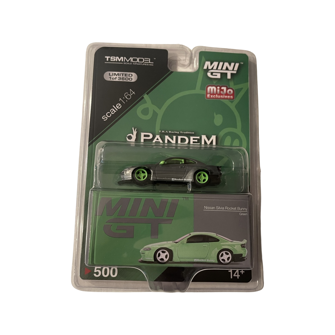 MiniGT 1:64 Nissan Silvia Rocket Bunny Green - MiJo Exclusive #500 - CHASE