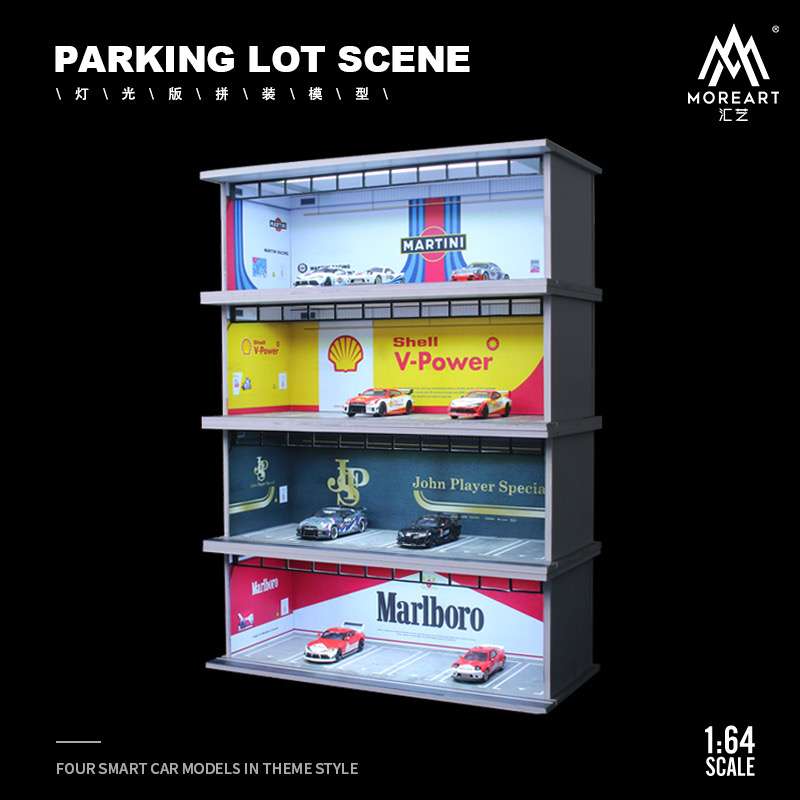 MoreArt 1:64 Parking Lot Scene With Lights - Assorted Styles