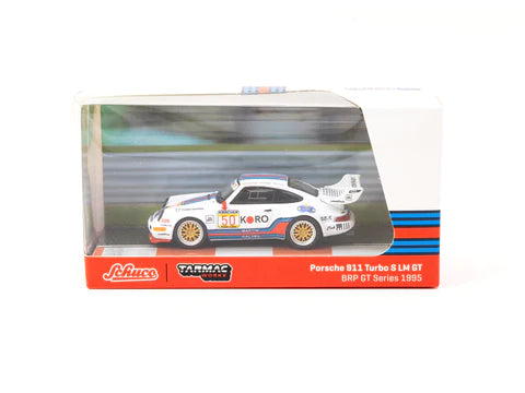 Tarmac Works X Schuco 1:64 Porsche 911 Turbo S LM GT BRP GT Series 1995 #50 - COLLAB64