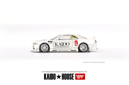 MiniGT x Kaido House 1:64 Nissan Skyline GT-R R34 Kaido Works V2 White