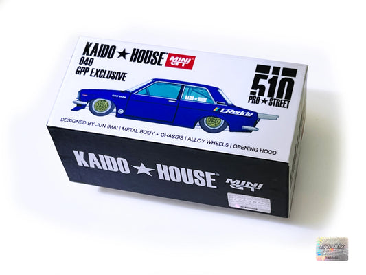MiniGT X Kaido House 1:64 GPP Exclusive Limited GReddy Datsun 510 Kaido Pro Street Blue