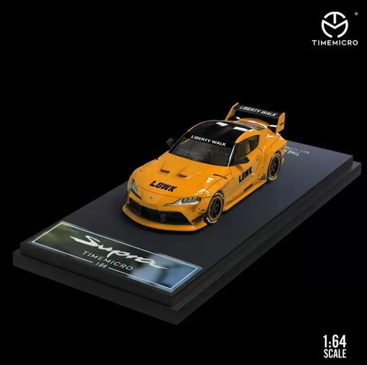 Time Micro 1:64 LBWK Toyota Supra - Yellow