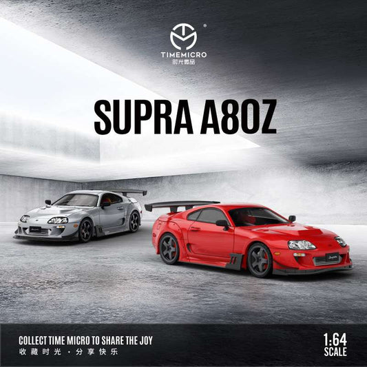 Time Micro 1:64 Toyota Supra A80Z Red Or Silver - 4 Styles