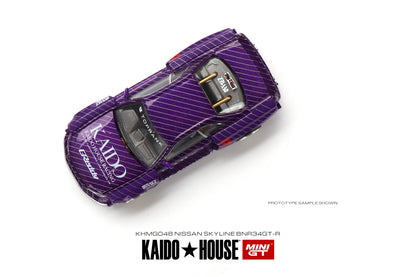 MiniGT x Kaido House 1:64 Nissan Skyline GT-R R34 Kaido Works V1 Purple