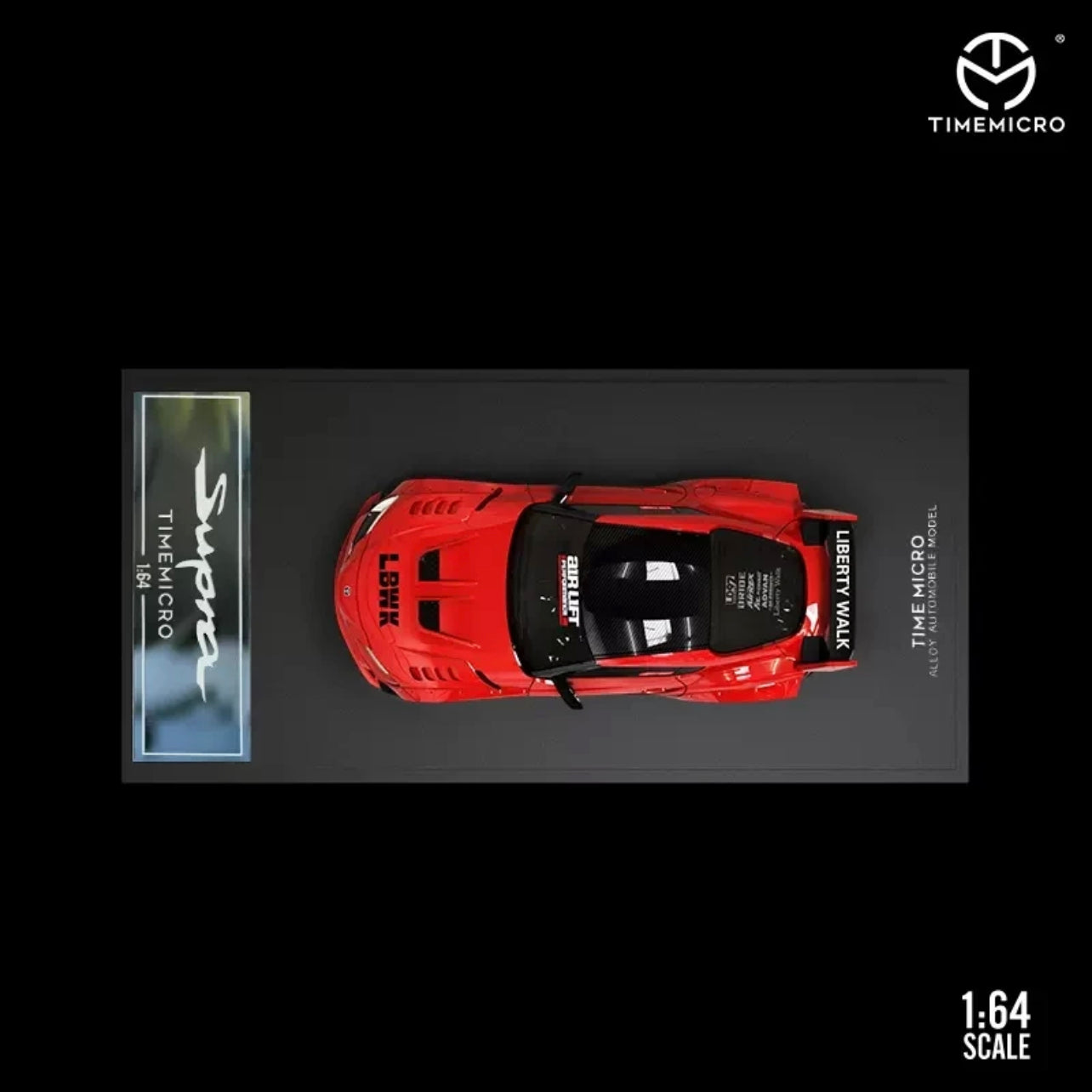 Time Micro 1:64 LBWK Toyota Supra Red