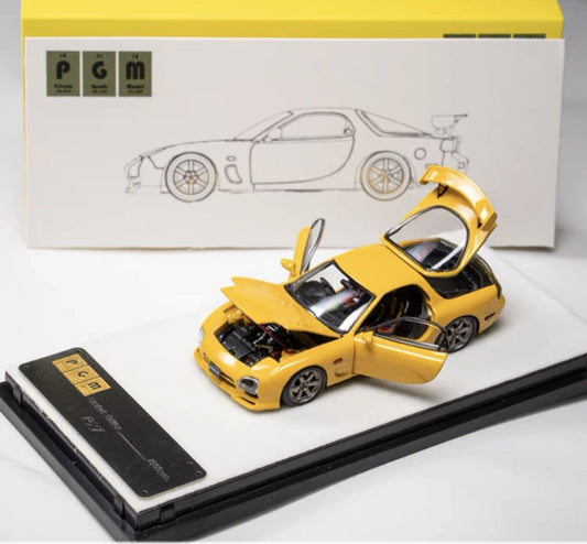 PGM Model 1:64 Mazda RX-7 FD3S - Yellow