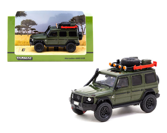 Tarmac Works 1:64 Mercedes-AMG G 63 Dark Green – With off-road roof rack