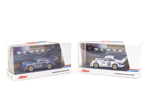 Tarmac Works X Schuco 1:64 Porsche 911 Turbo S LM GT 12H Sebring 1993 #59 - Regular & Chase Pair