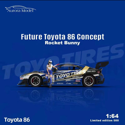 Aurora Model 1:64 Toyota 86 Concept - Toyo Tires Rocket Bunny