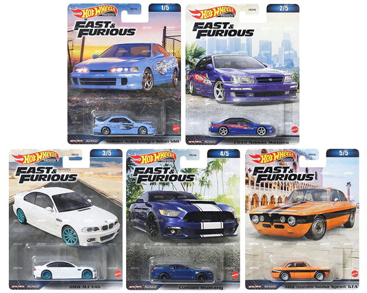 Hot Wheels 1:64 Premium 2023 Fast & Furious - C Assortment Set Of 5