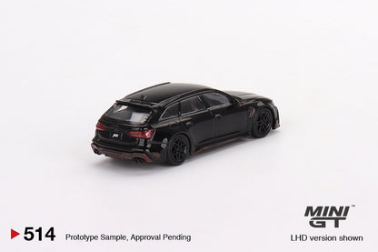 MiniGT 1:64 Audi RS6 Johann ABT Signature Edition Black - MiJo Exclusive #514