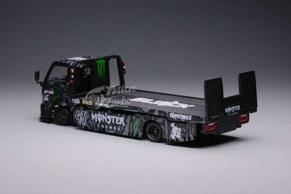 Micro Turbo 1:64 Hino Monster Flatbed Tow Truck