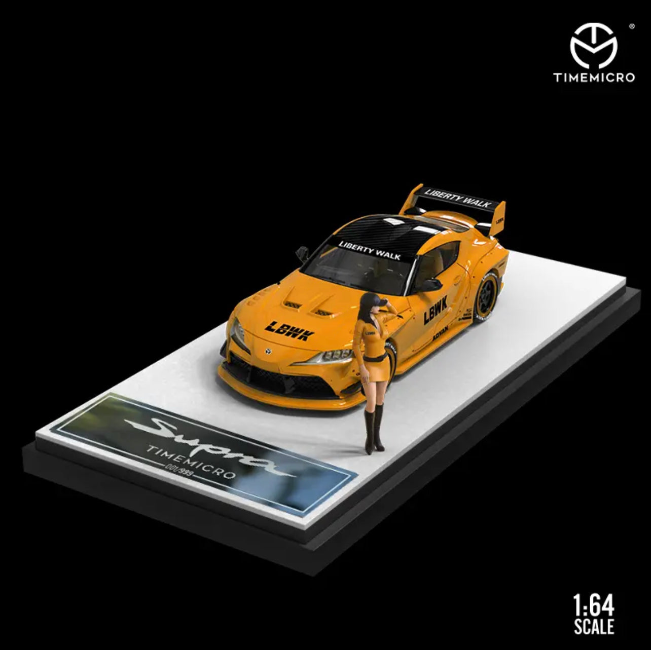 Time Micro 1:64 LBWK Toyota Supra - Yellow