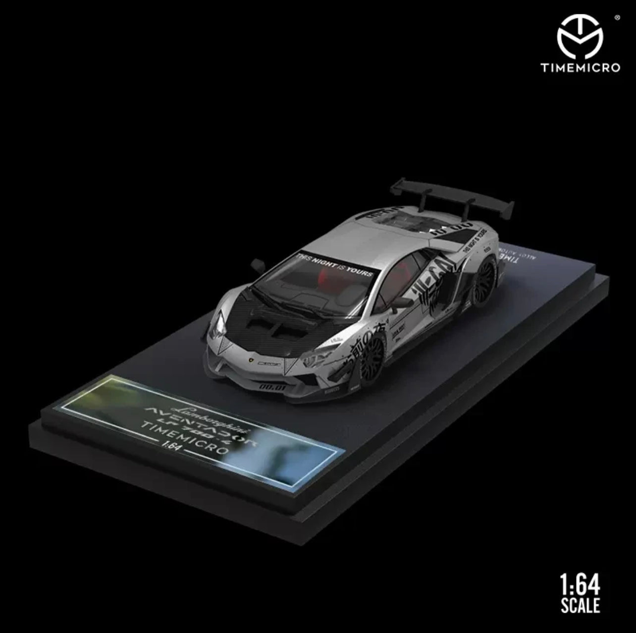 Time Micro 1:64 Aventador LBWK LP700 - Silver