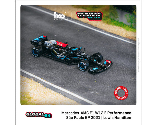 Tarmac Works 1:64 Mercedes-AMG F1 W12 E Performance São Paulo Grand Prix 2021 Winner Lewis Hamilton