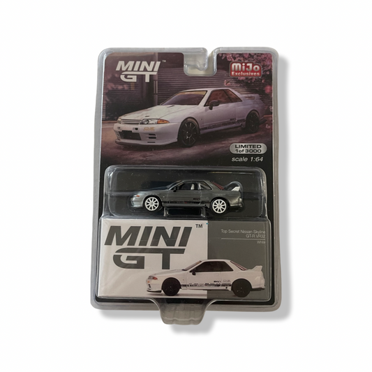 MiniGT 1:64 Top Secret Nissan GT-R VR32 White – MiJo Exclusives #469 CHASE