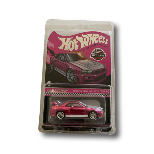 Hot Wheels 2023 RLC Red Line Club Exclusive Pink Nissan Skyline GT-R BNR34