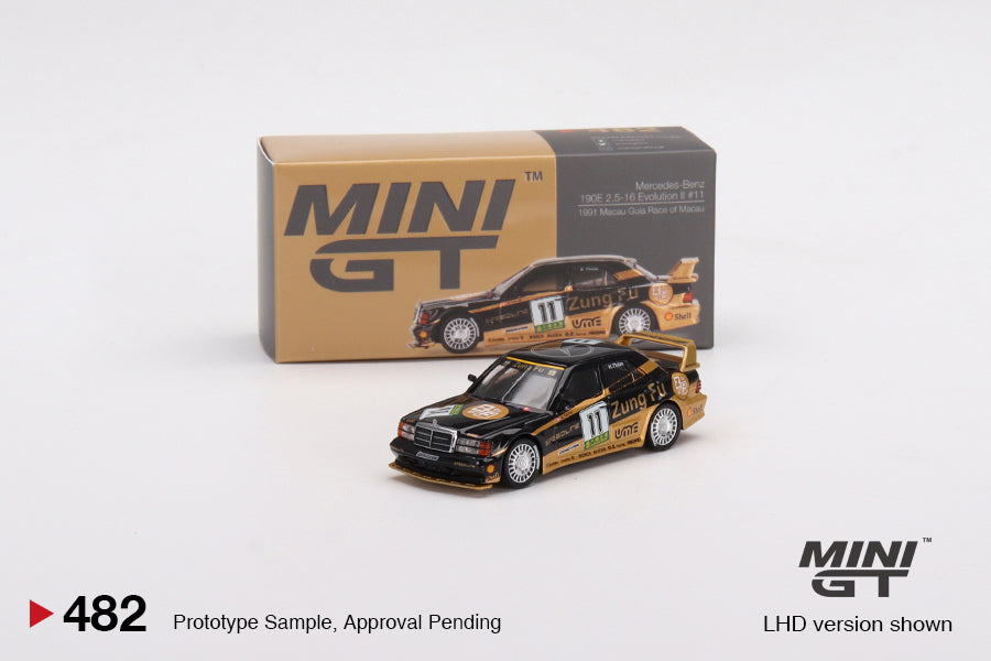 MiniGT 1:64 Mercedes-Benz 190E 2.5-16 Evolution II 1991 Macau Guia Race of Macau AMG/Zung Fu - 3 Car Set MGTS0003