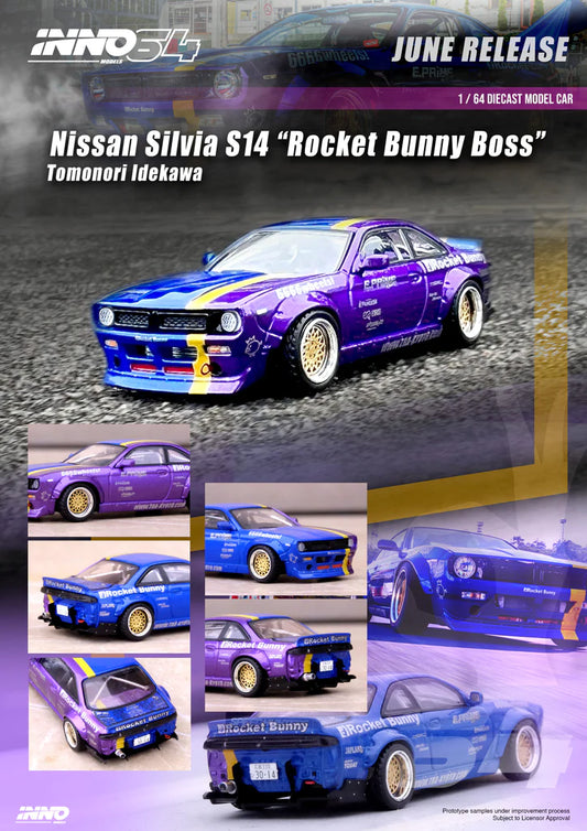 Inno64 1:64 Nissan Silvia S14 “Rocket Bunny Boss” Tomonori Idekawa