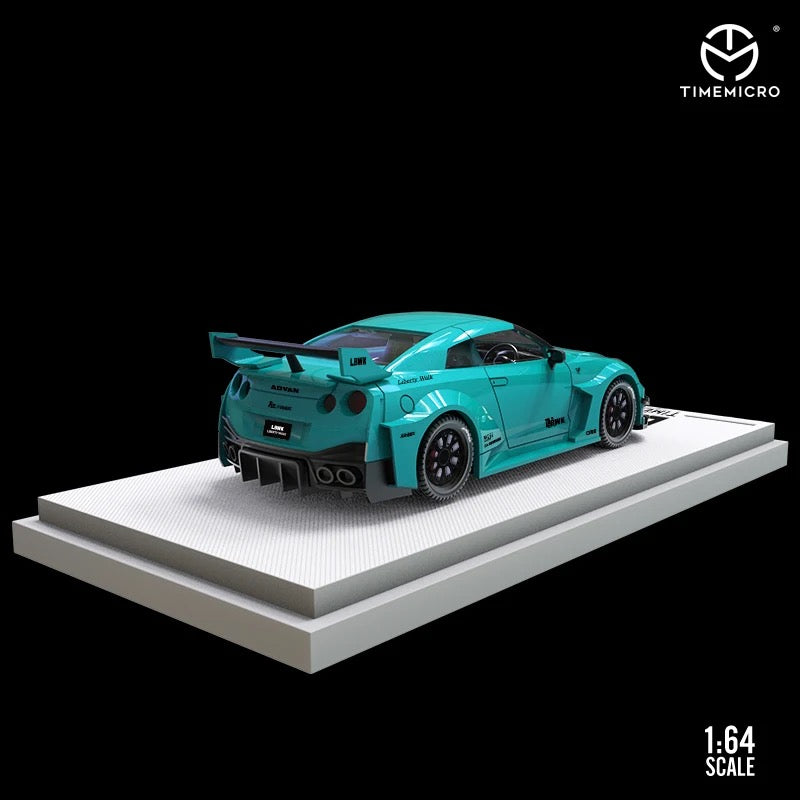 Time Micro 1:64 Nissan GTR LBWK - Blue