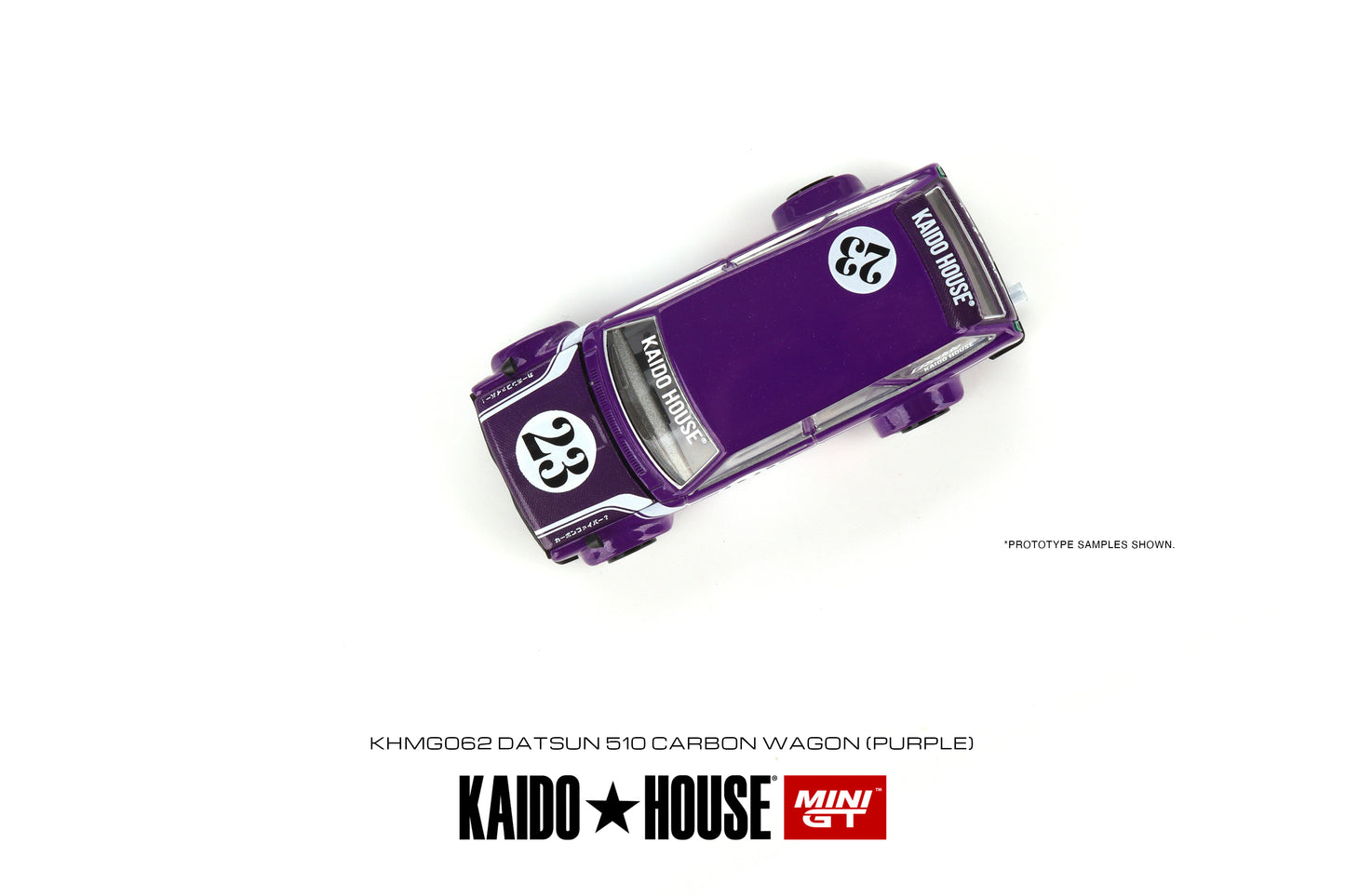 MiniGT X Kaido House 1:64 Datsun Kaido 510 Wagon Carbon Fiber V1 - Purple