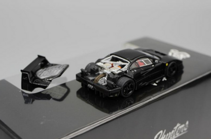 Stance Hunters 1:64 Ferrari F40 LM Black With Removable Engine Bonnet