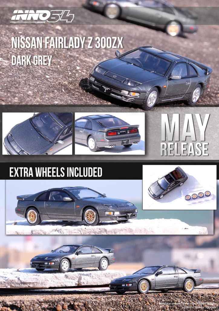 Inno64 1:64 Nissan 300ZX Z32 Oxford Grey Metallic