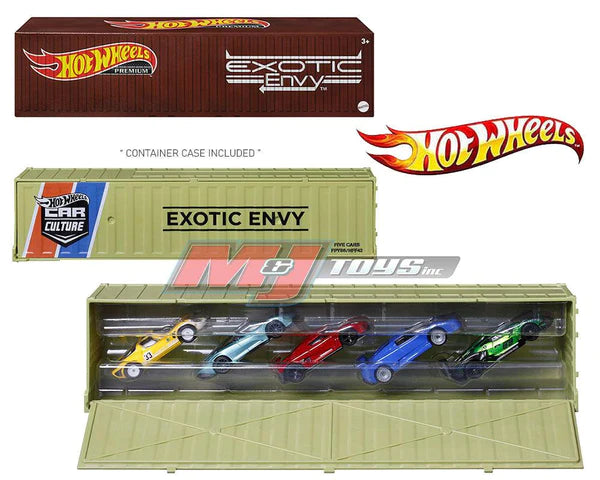 Hot Wheels Premium Car Culture Exotic Envy Container Bundle 5 Car Set (2022)