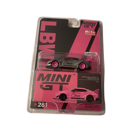 MiniGT 1:64 Nissan GT-R R35 LBWK Silhouette Pink - MiJo Exclusive #281 - CHASE