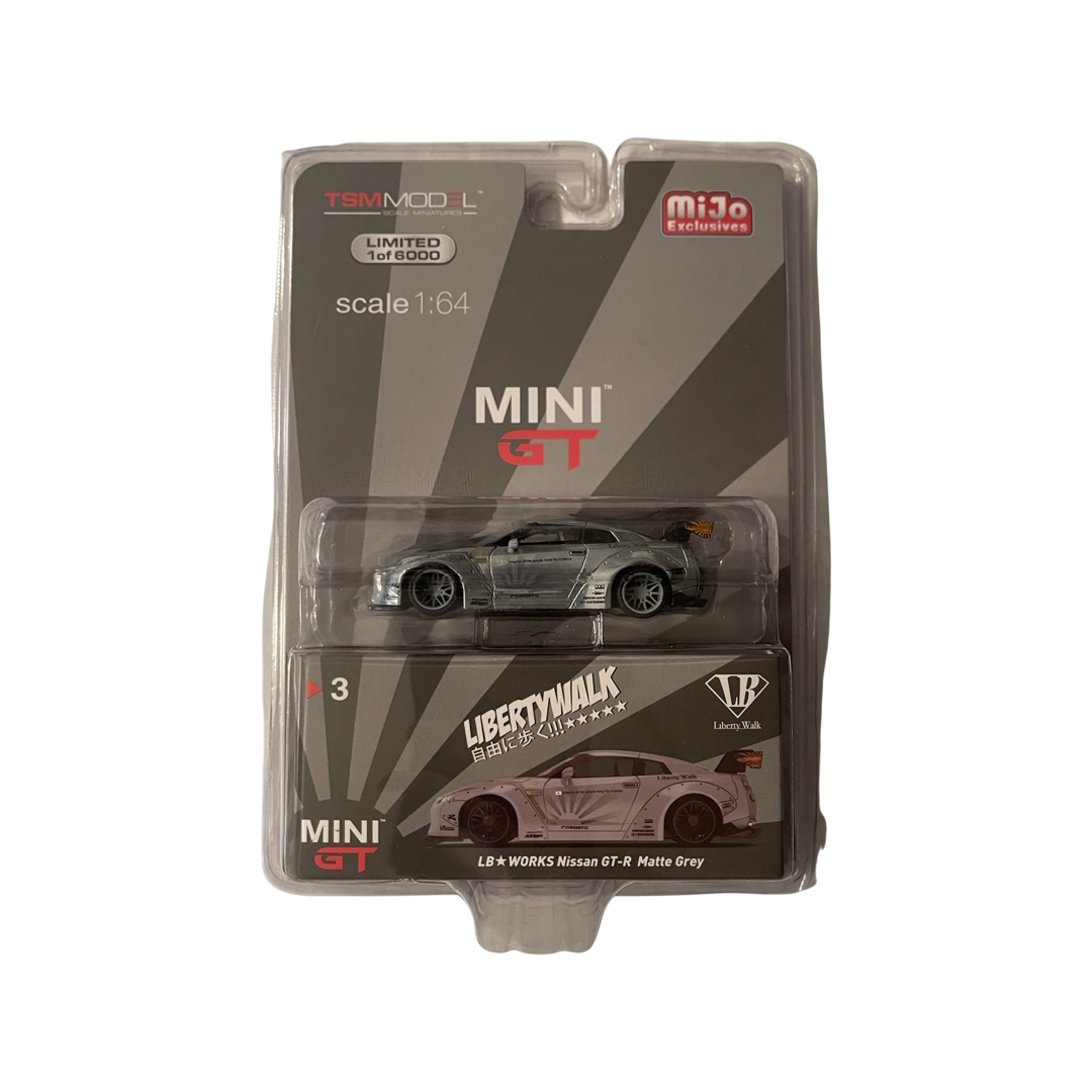 MiniGT 1:64 Nissan GT-R R35 LBWK Matte Grey - MiJo Exclusive #003 - CHASE