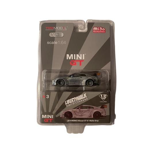 MiniGT 1:64 Nissan GT-R R35 LBWK Matte Grey - MiJo Exclusive #003 - CHASE