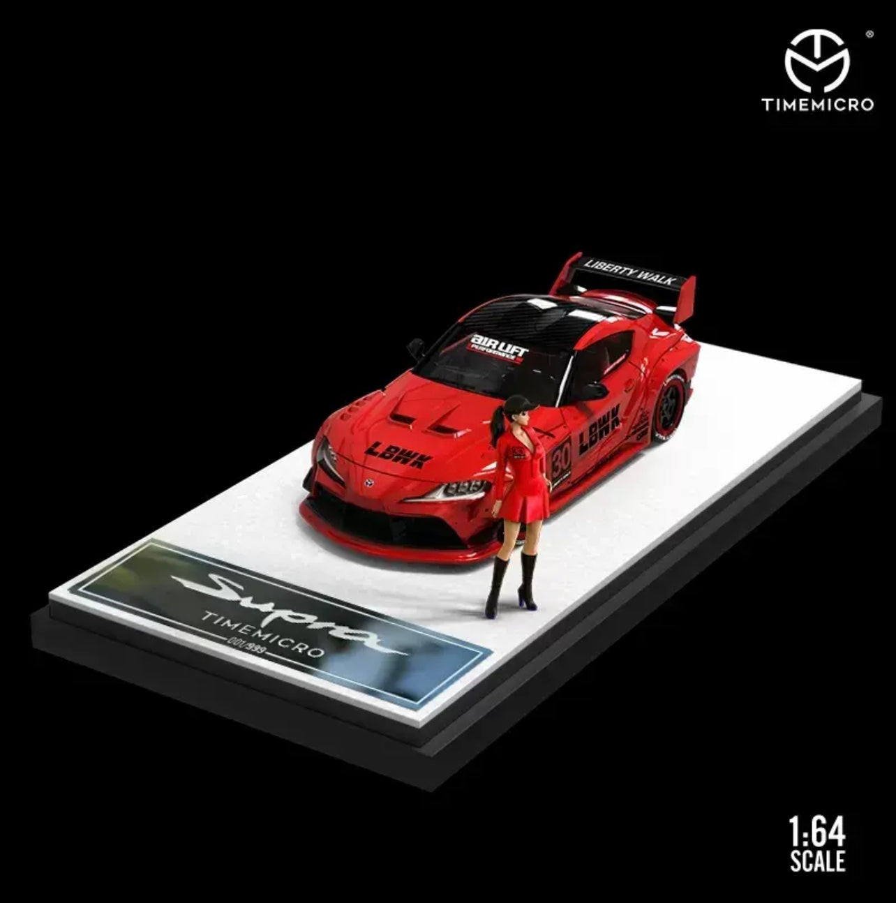 Time Micro 1:64 LBWK Toyota Supra Red