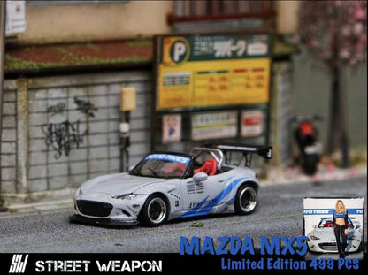 Street Weapon 1:64 Pandem Mazda Miata MX-5 Roadster - Grey