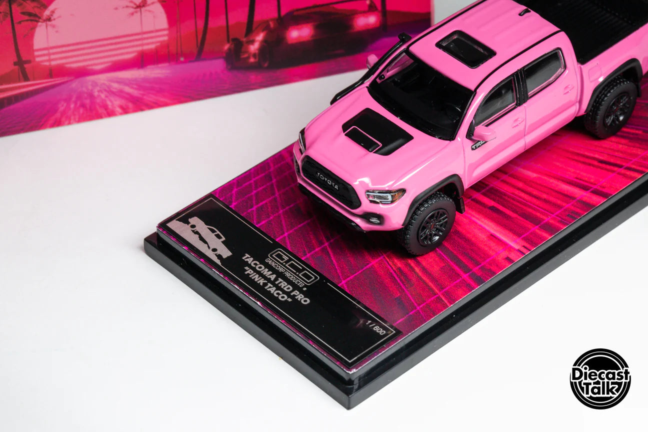 GCD 1:64 DiecastTalk Exclusive Toyota Tacoma TRD PRO Pink