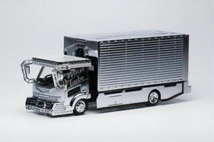 Micro Turbo 1:64 Dekotora Truck Gull-Wing Chrome Silver