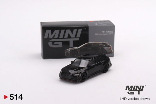 MiniGT 1:64 Audi RS6 Johann ABT Signature Edition Black - MiJo Exclusive #514