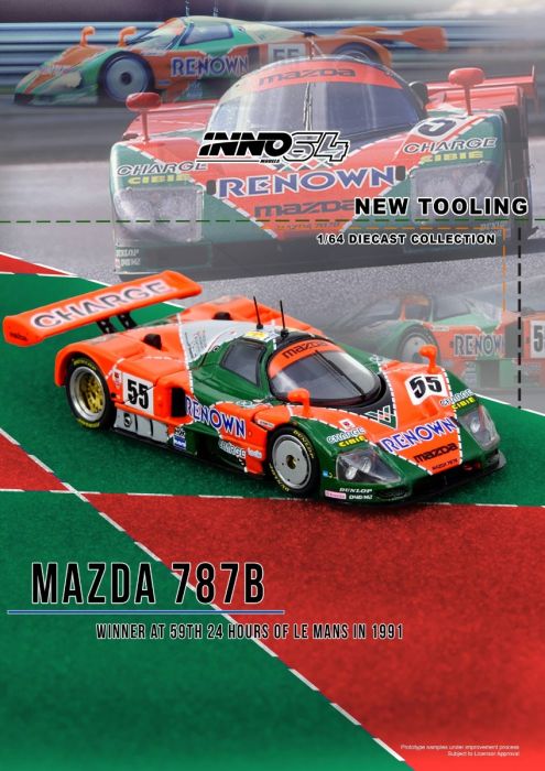 Inno64 1:64 Mazda 787B Winner At 24 Hours Le Mans 1991