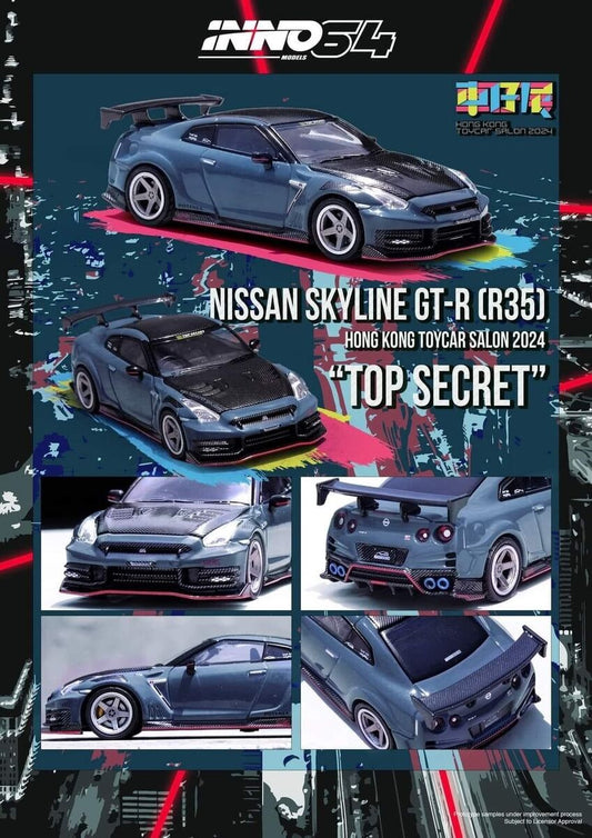 Inno64 1:64 Nissan GT-R R35 Nismo 24 Top Secret - Hong Kong 2024 Toy Car Salon Exclusive (Copy)