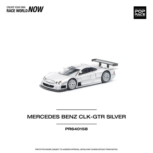 Pop Race 1:64 Mercedes-Benz CLK AMG GTR (Silver) Street Version