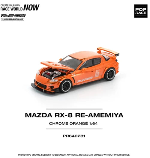 Pop Race 1:64 Mazda RX-8 RE-Amemiya - Chrome Orange
