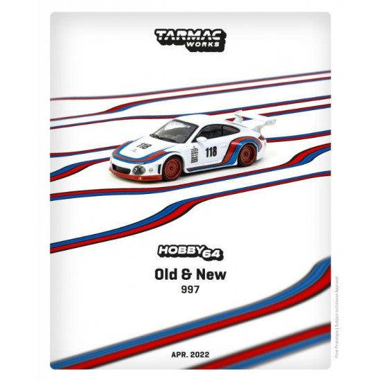 Tarmac Works 1:64 Old & New Porsche 997 Martini Livery White